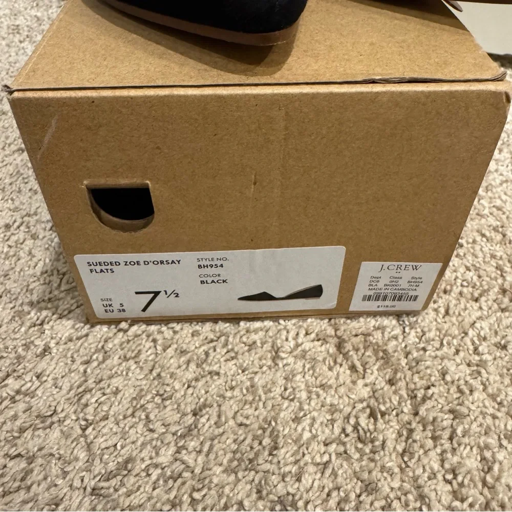 J. Crew Black Suede Women's Flats - Picture 2 of 5